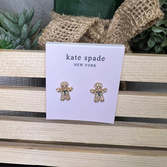 kate spade Jewelry - Kate Spade Ginger Bread Man Stud Earrings